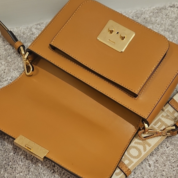 Michael Kors Brown Crossbody Bag with Gold Accents - Picture 8 of 10